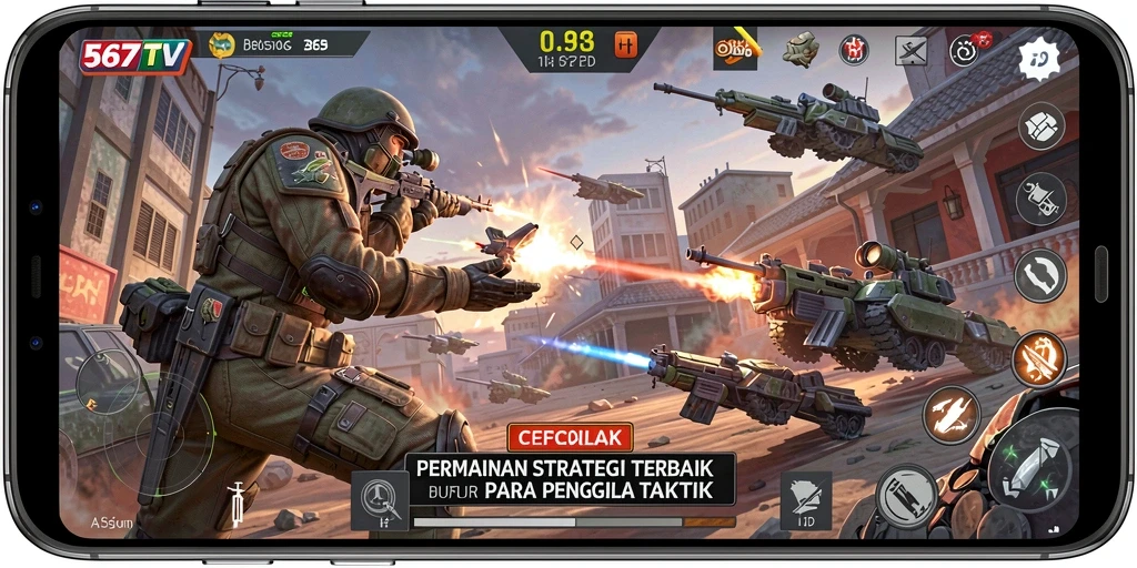 Screenshot utama dari gameplay 567TV yang menunjukkan pertempuran strategis yang mendebarkan.