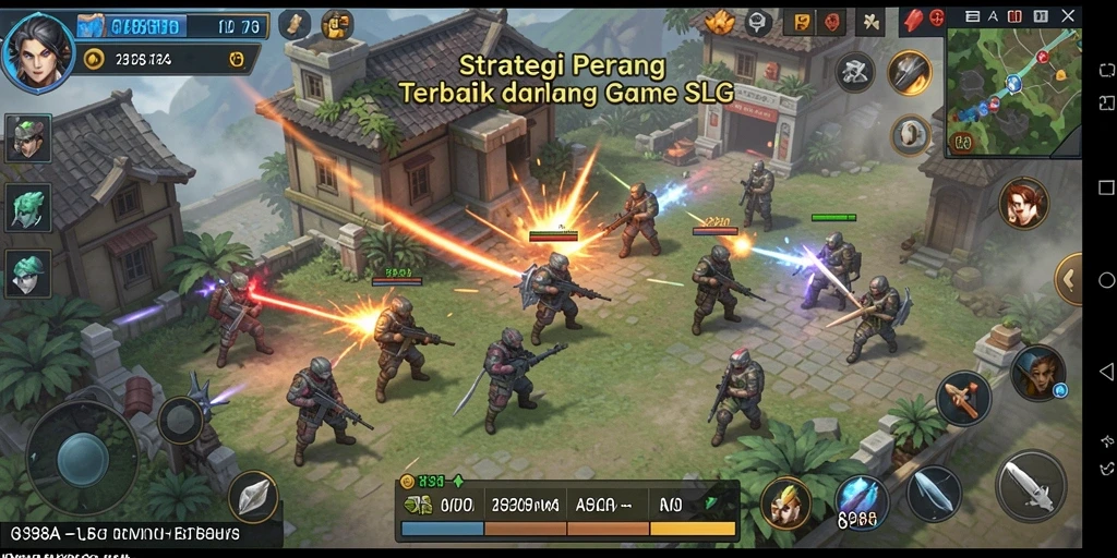 Gambaran gameplay epik dalam 898A yang menampilkan strategi dan pertempuran.