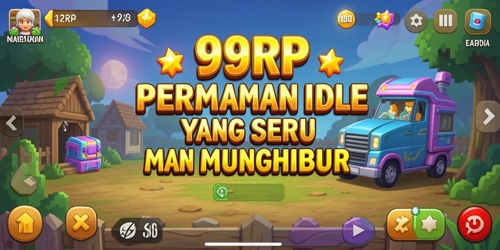 Screenshot gameplay 99RP menampilkan keseruan membangun usaha Idle.