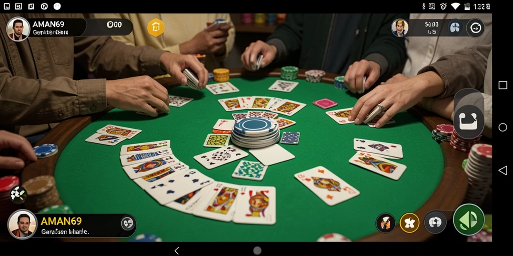 Screenshot gameplay AMAN69 dengan tampilan gaple yang menarik.