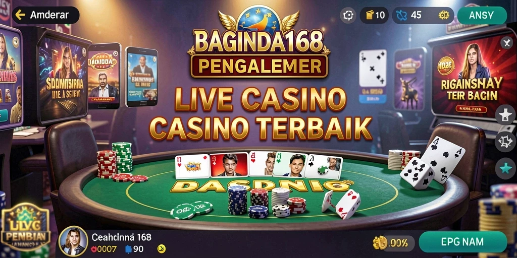 Tampilan menarik dari permainan Live Casino di BAGINDA168.
