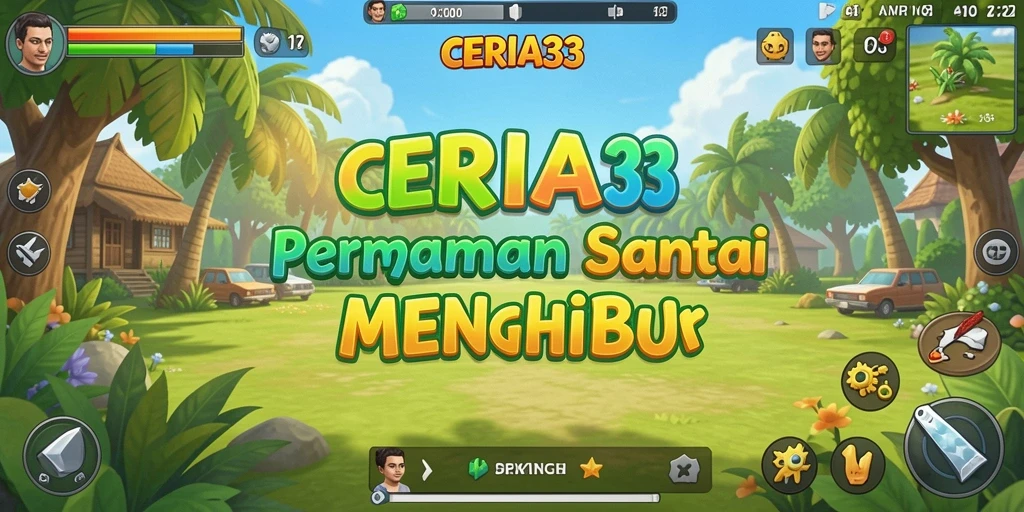 Tampilan gameplay CERIA33 yang penuh warna dan menarik.