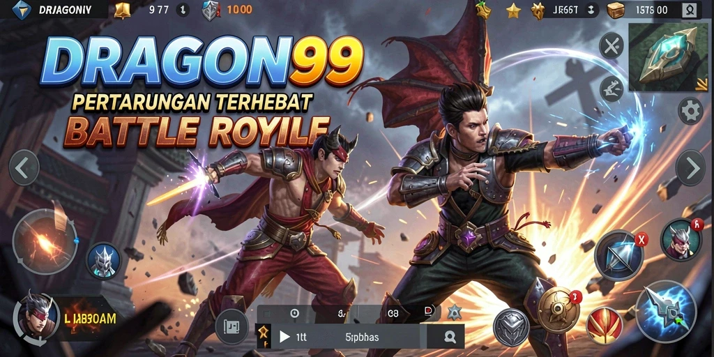 Tangkapan layar aksi mendebarkan di dalam DRAGON99 Battle Royale.