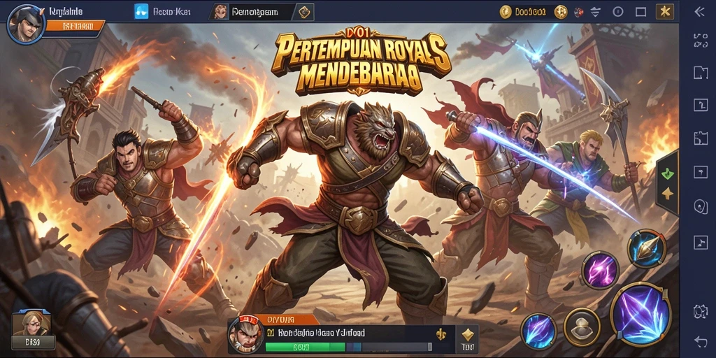 Gameplay seru dalam DY01 dengan pertempuran Battle Royale yang intens.