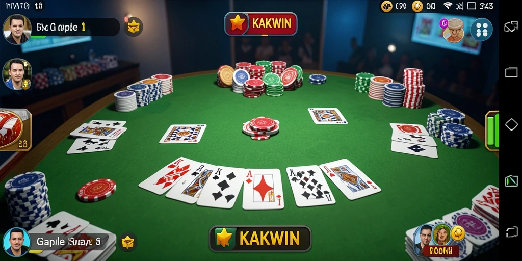 Screenshot KAKWIN menampilkan keseruan bermain Gaple.