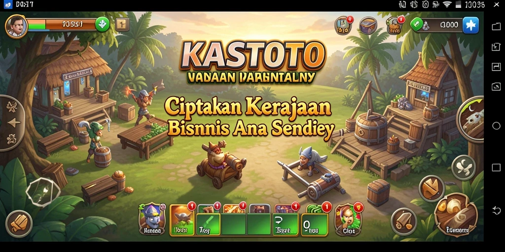 Screenshot KASTOTO menampilkan pemain yang sedang mengelola bisnis mereka.