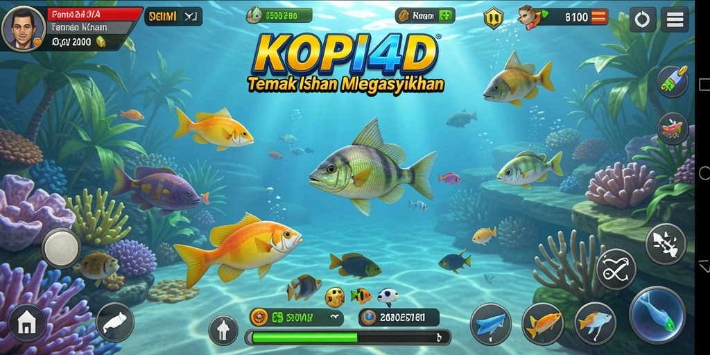 Gameplay seru KOPI4D dengan suasana Tembak Ikan yang menawan.