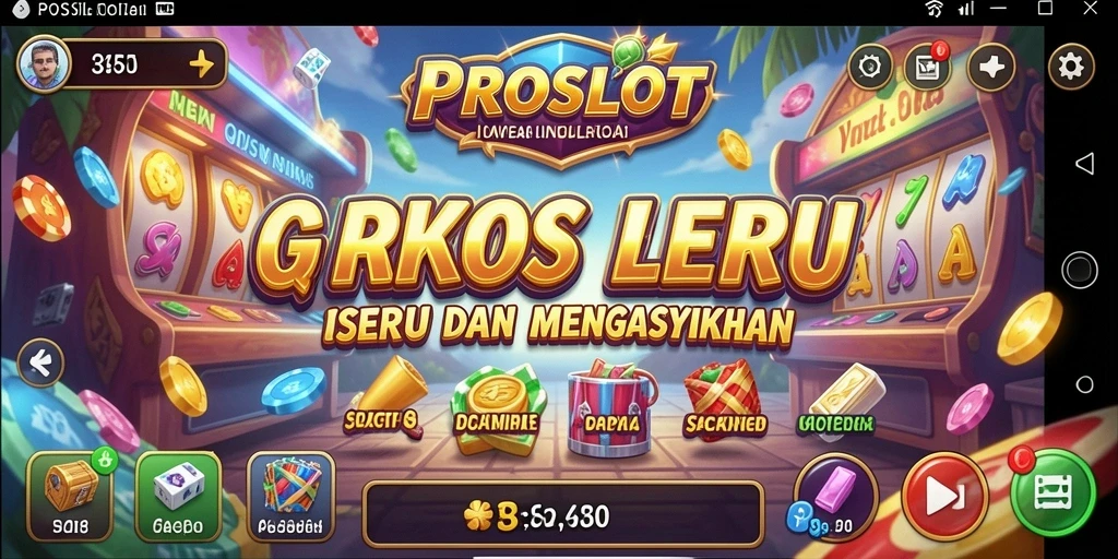Tampilan gameplay PROSLOT yang menarik dan penuh warna.