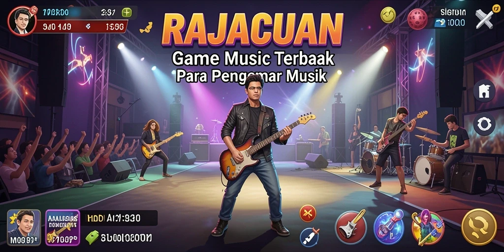 Tampilan menarik saat bermain RAJACUAN dengan alunan musik yang menyenangkan.