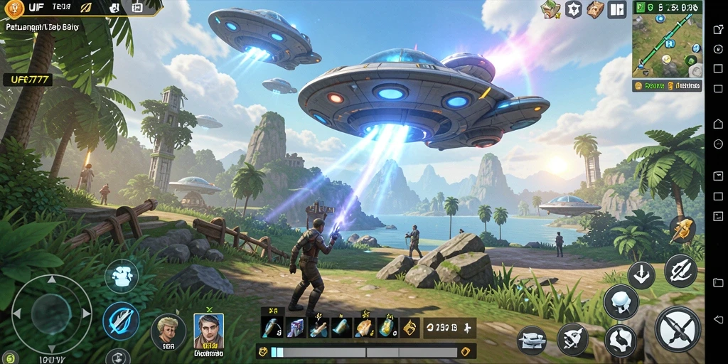 Tampilan gameplay seru di dunia terbuka UFO777.