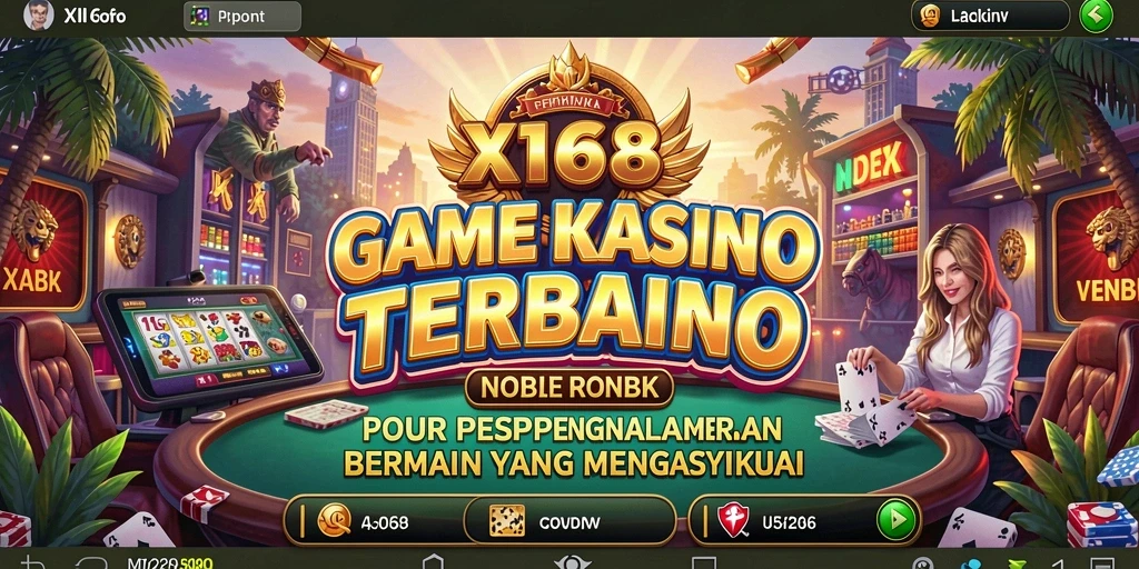 Tampilan gameplay X168 dengan grafis memukau di kasino.